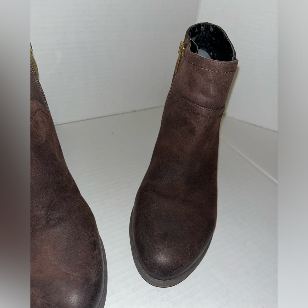 Franco Sarto Brown Domino Ankle Boots 9.5M - Picture 9 of 12
